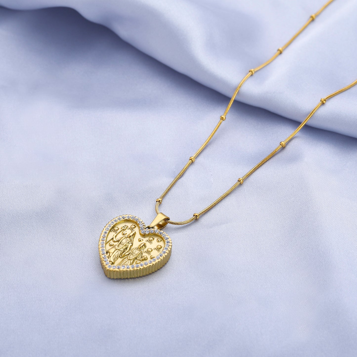 Shiv Parvati Heart Necklace