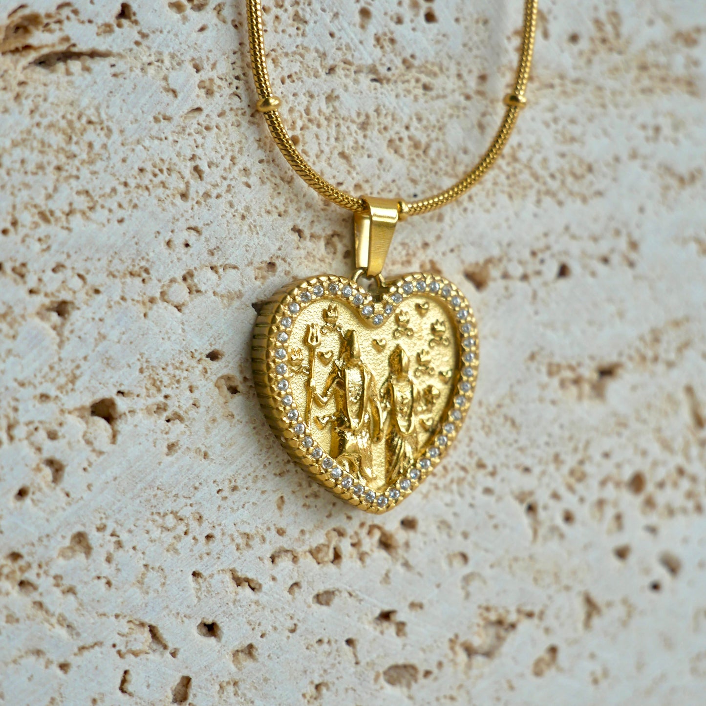Shiv Parvati Heart Necklace