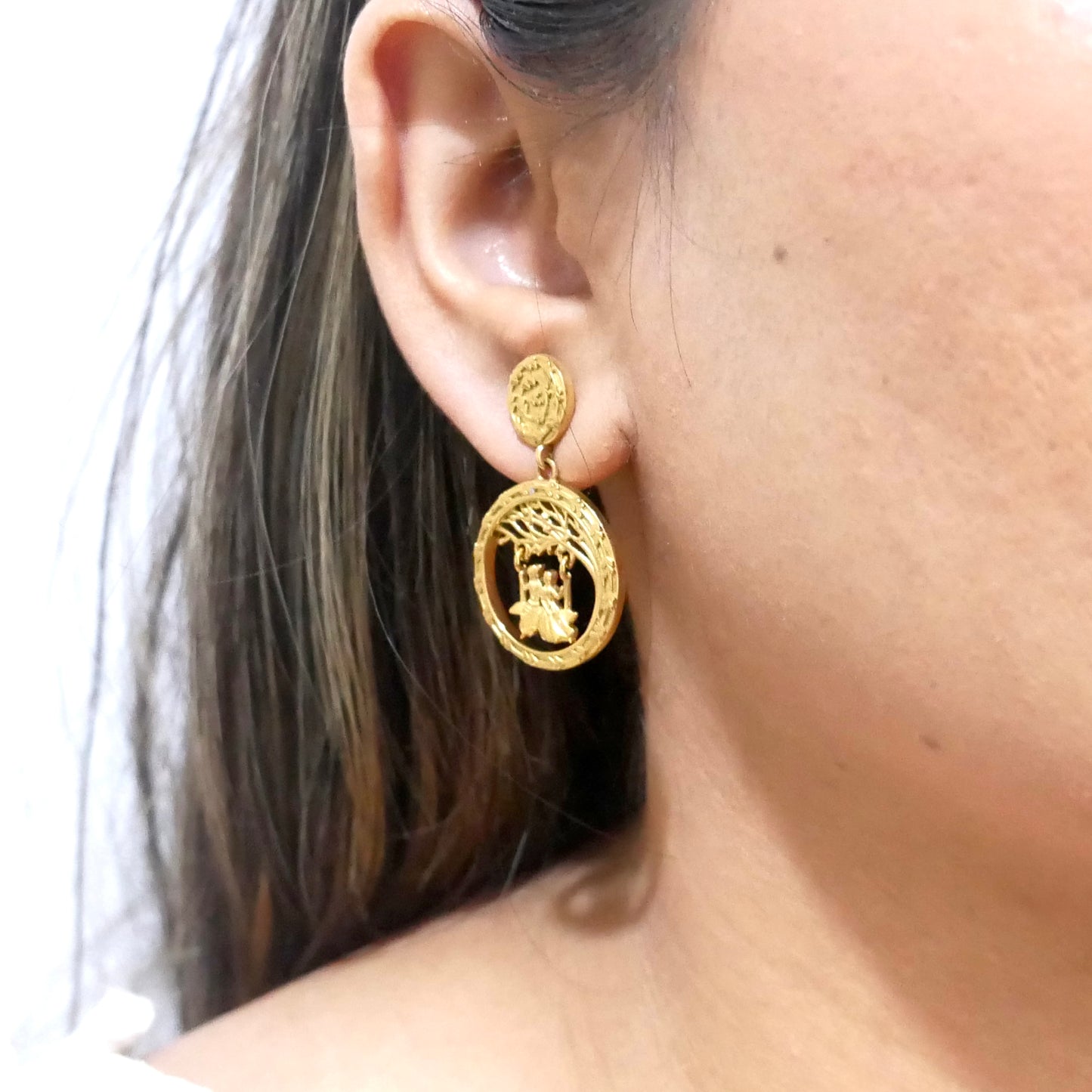 Radha Krishna Swing Earrings