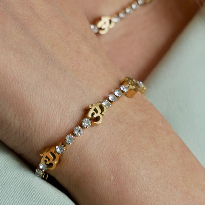 Om Tennis Bracelet