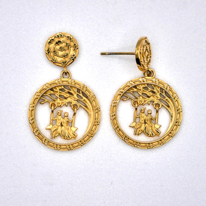 Radha Krishna Swing Earrings