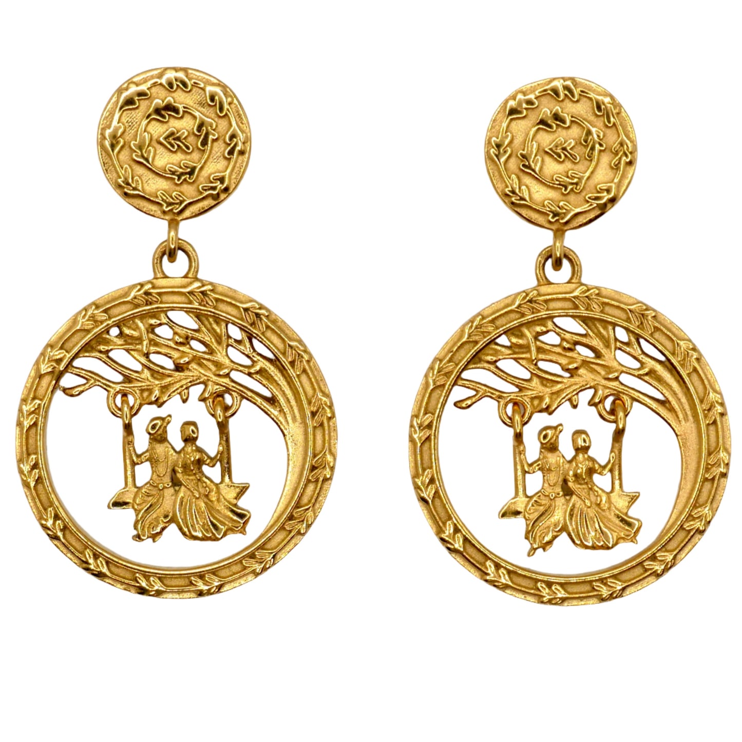 Radha Krishna Swing Earrings