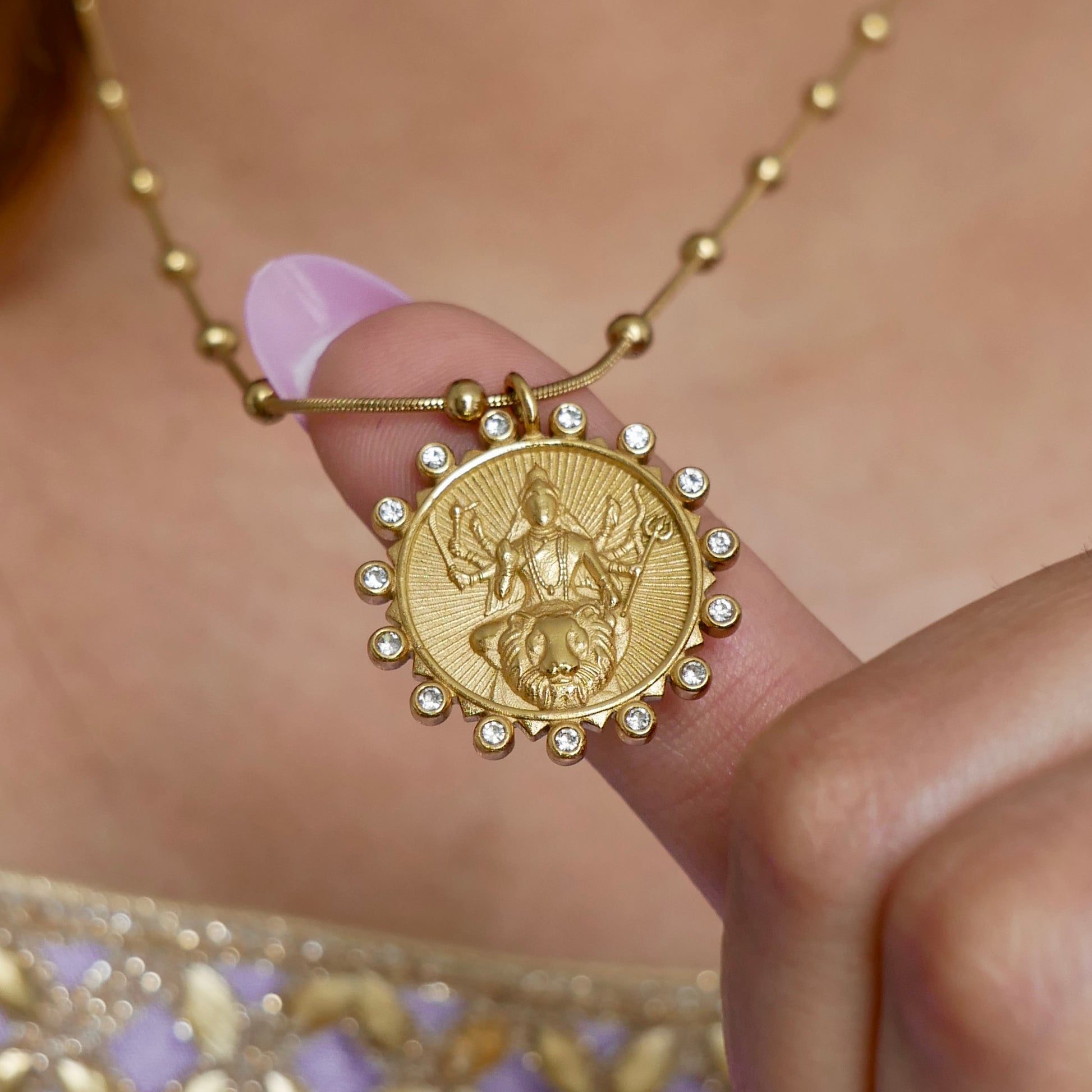goddess durga necklace