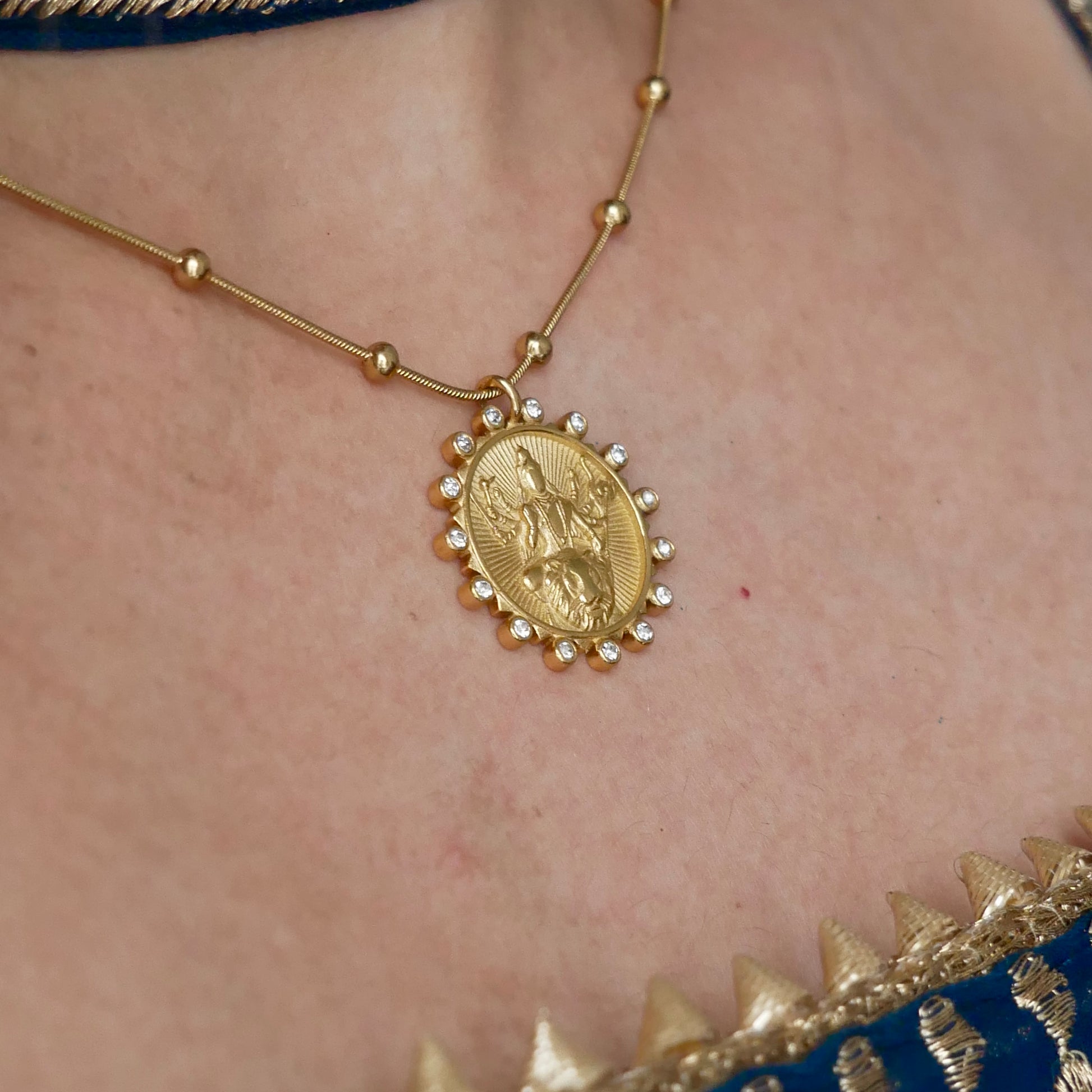 goddess durga pendant
