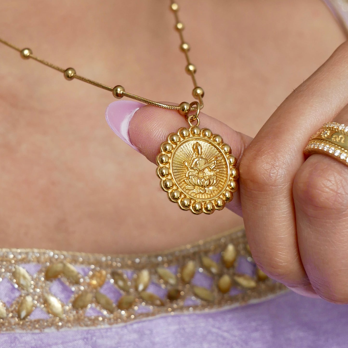 goddess saraswati pendant