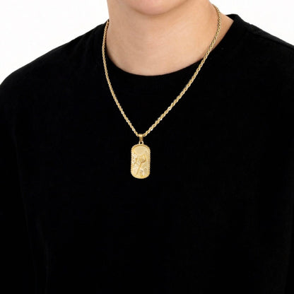 gold hanuman pendant