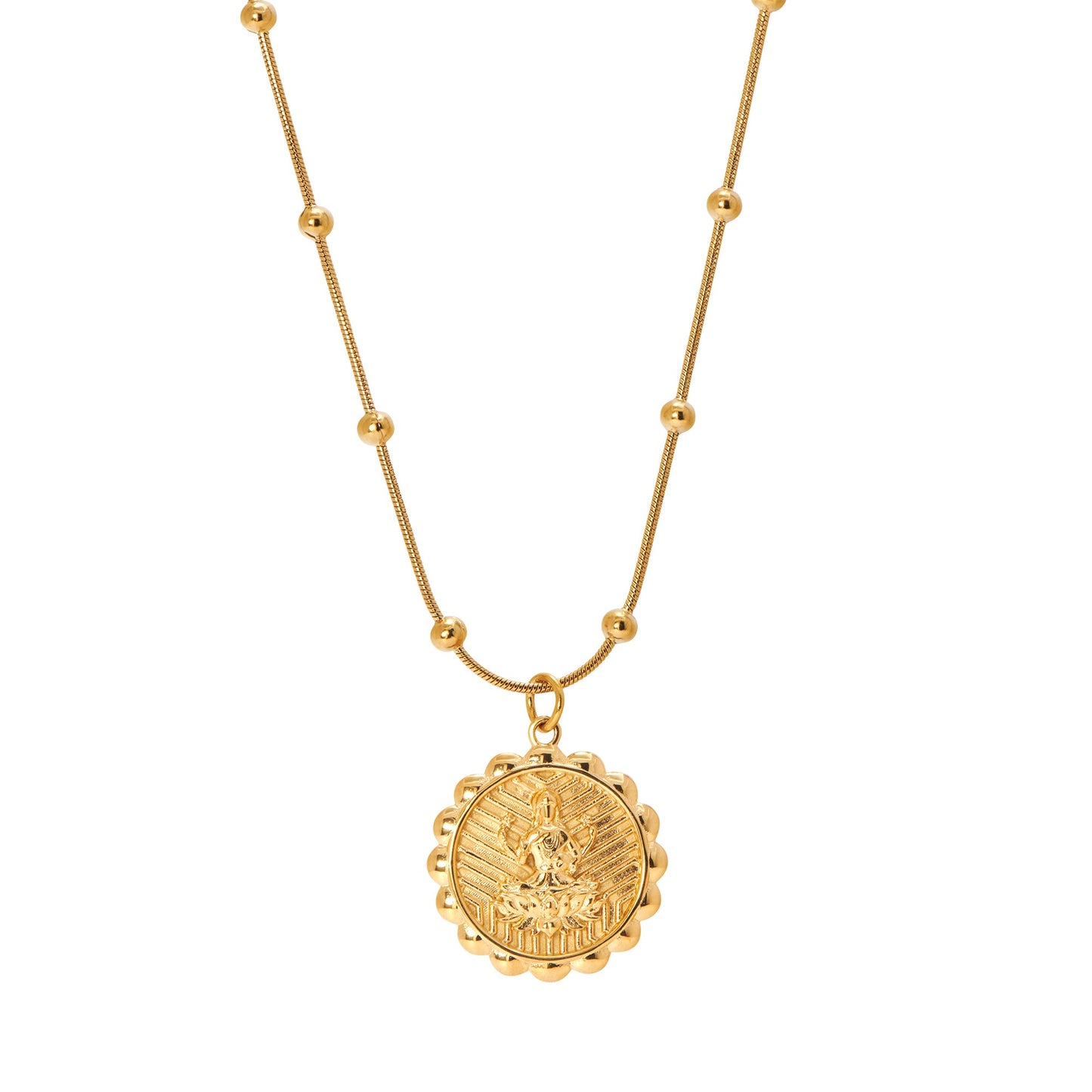 gold lakshmi pendant
