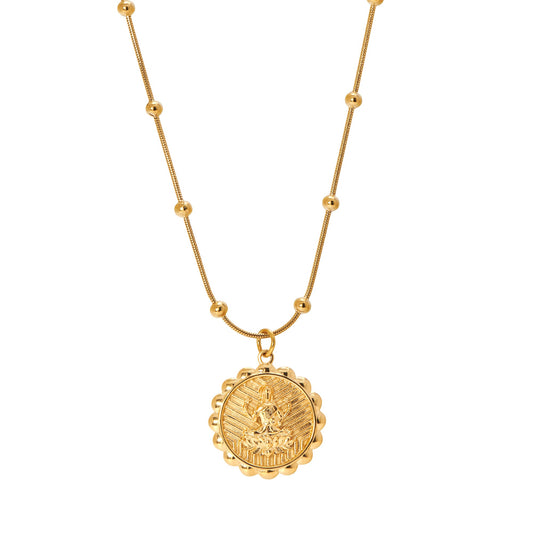 gold lakshmi pendant