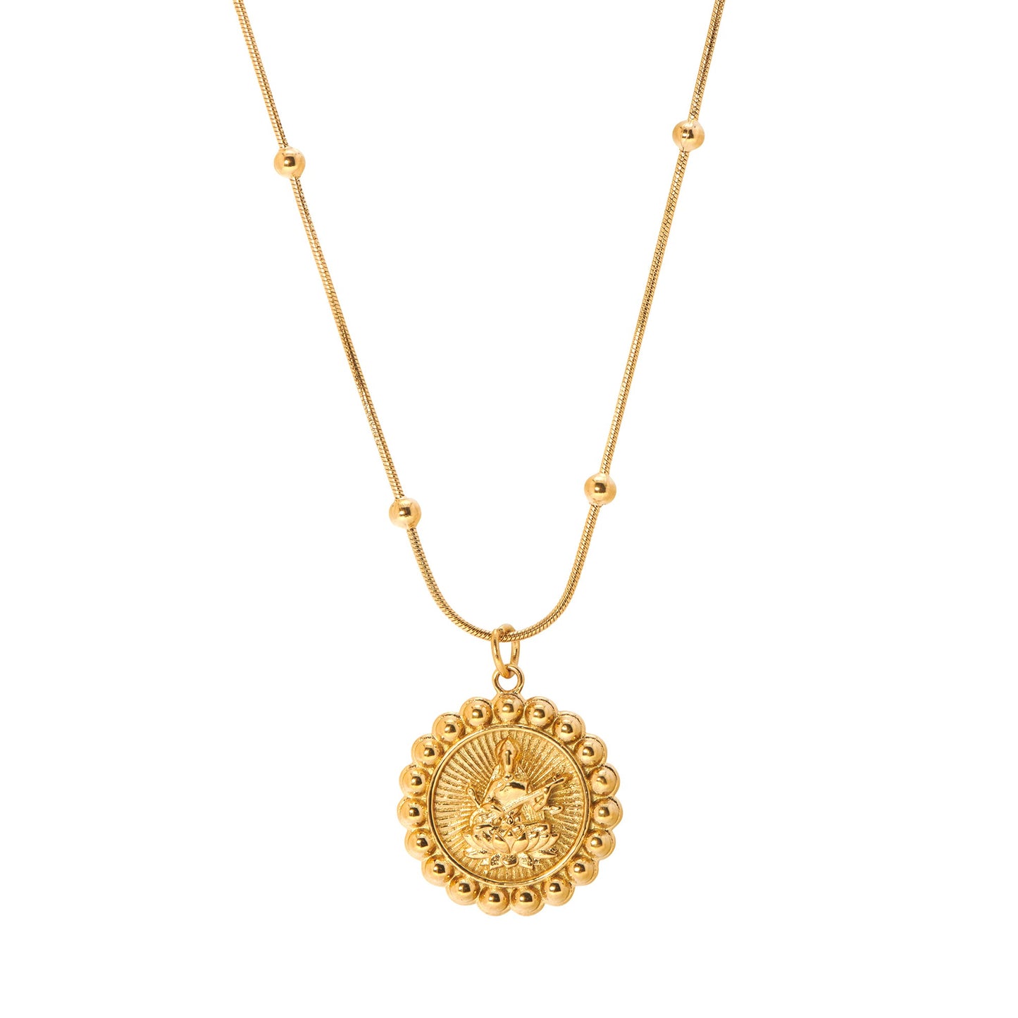 gold saraswati pendant