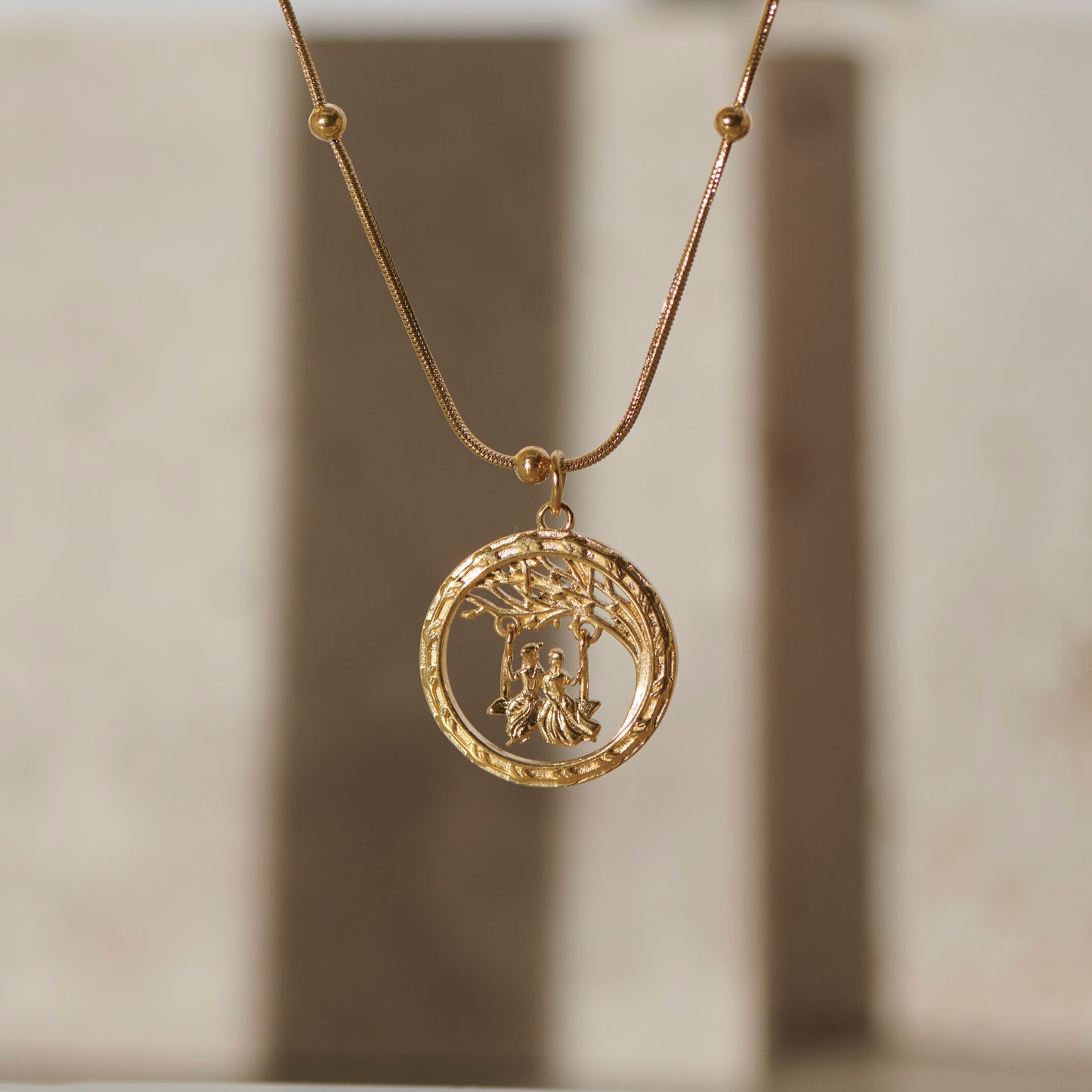 radha krishna pendant necklace