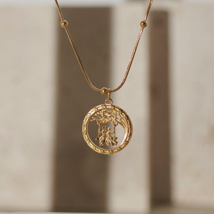 radha krishna pendant necklace