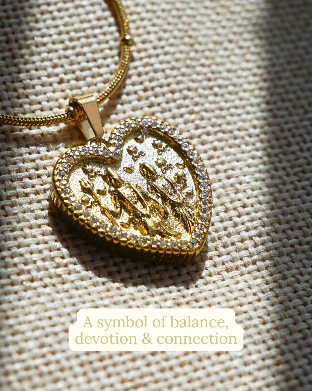 Shiv Parvati Heart Necklace